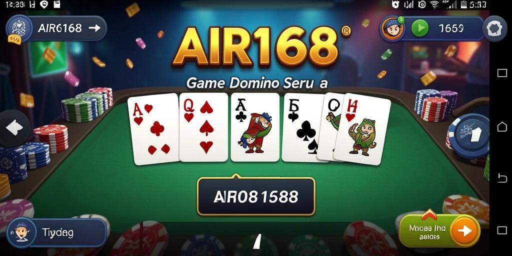 Tampilan gameplay AIR168 yang seru dan menegangkan saat bermain Domino.