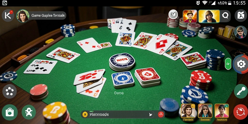 Screenshot ASG55 menampilkan gameplay Gaple yang seru.