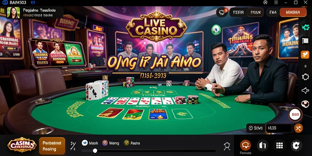 Tampilan gameplay Live Casino yang mendebarkan di BAIM303.