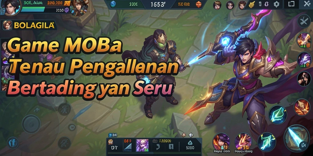 Screenshot gameplay <strong>BOLAGILA</strong> menampilkan pertempuran epik antar tim dengan karakter yang berbeda.