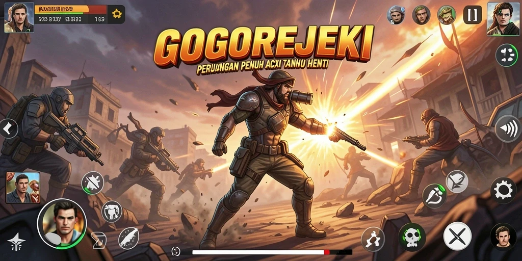 Gameplay GOGOREJEKI yang memukau dengan aksi tanpa henti.