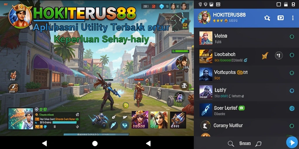 Tampilan utama HOKITERUS88 yang menampilkan fitur-fitur Utility.