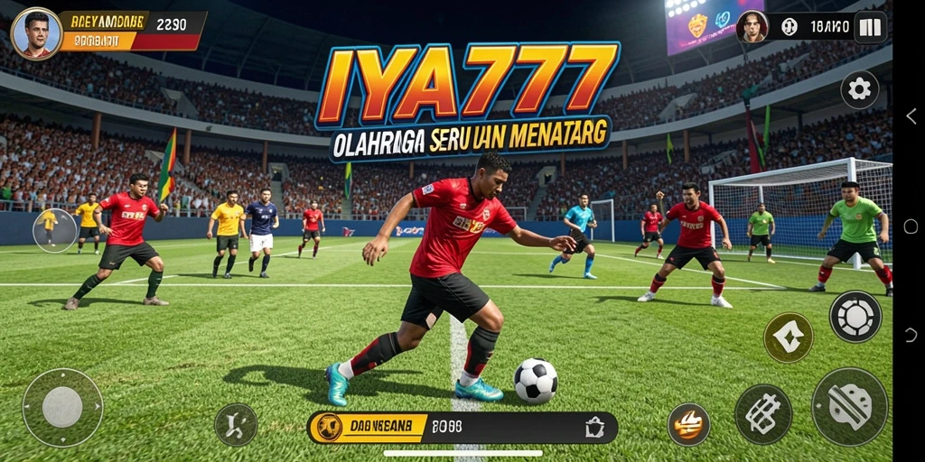 Tampilan gameplay seru IYA777 dengan aksi olahraga yang mendebarkan.
