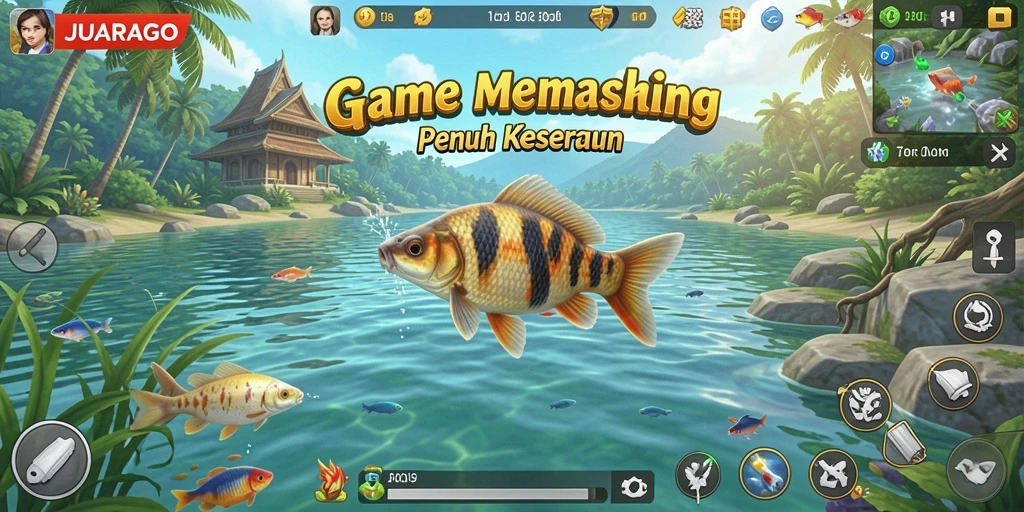 Tangkapan ikan yang menakjubkan dalam gameplay JUARAGO.