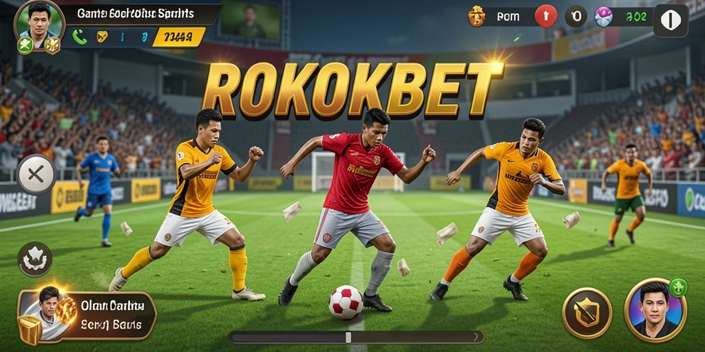 Screenshot gameplay ROKOKBET yang menampilkan tindakan seru dalam olahraga.