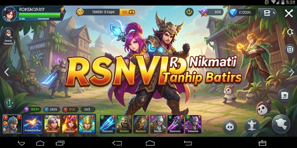 Tampilan gameplay RSNVIP yang ceria dan menghibur.