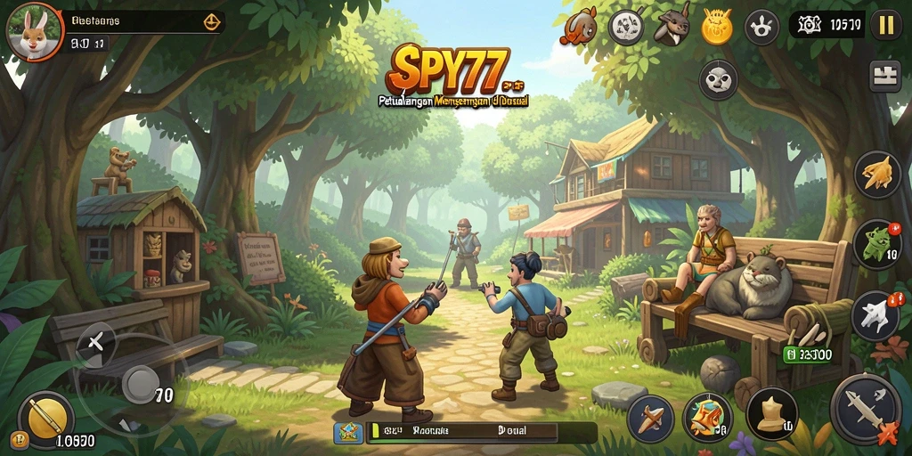 Tangkapan layar dari gameplay SPY77 yang menunjukkan keseruan dan tantangan.