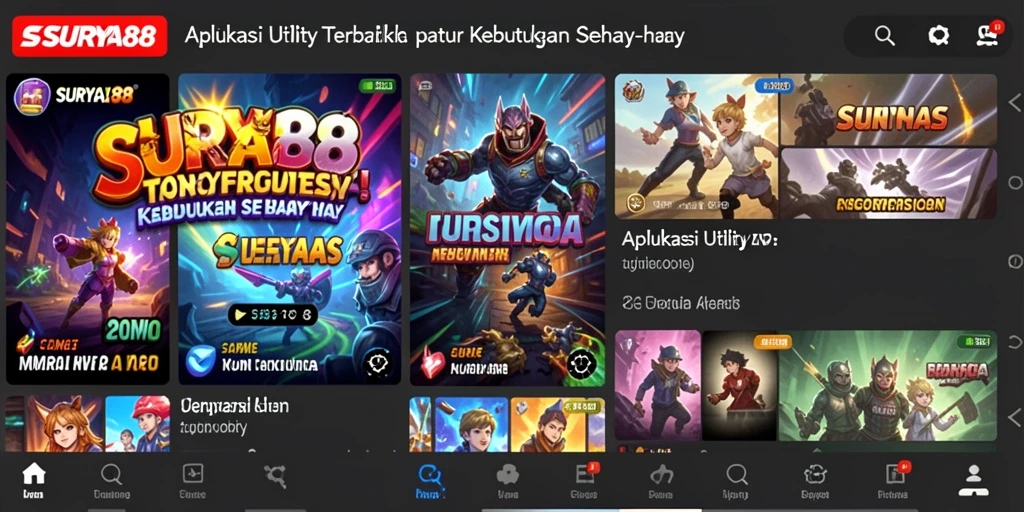 Tampilan antarmuka pengguna SURYA88 yang intuitif dan menarik.