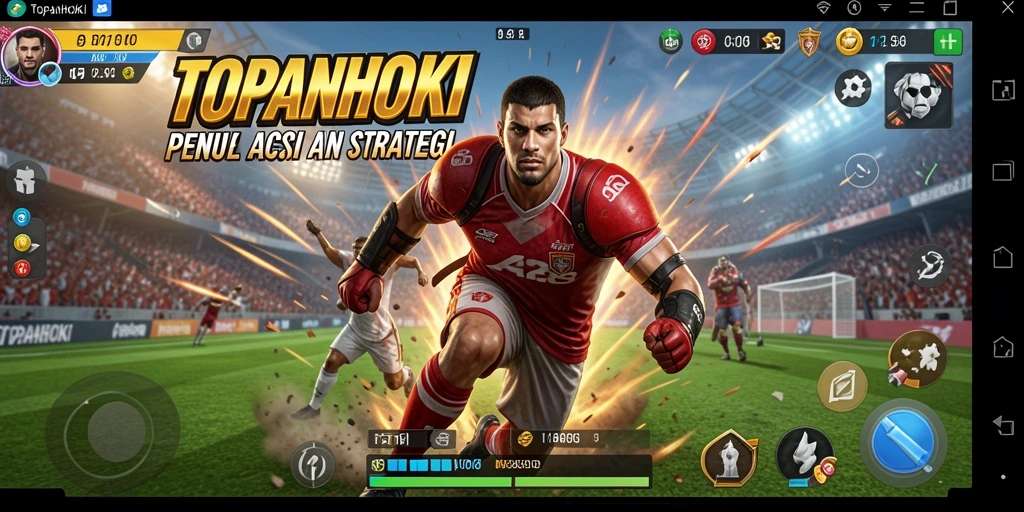 Tampilan gameplay seru dalam pertandingan hoki yang menegangkan.